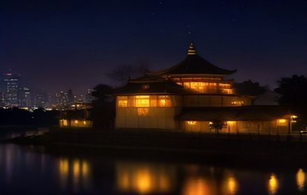 韩国首尔街景夜景，霓虹灯光映照繁华都市，展现韩国流行文化的时尚感与活力